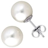 Exquisite AAA Quality Sterling Silver Pearl Stud Earrings 6 Mm Perfectly Matched Pair. Includes Gift Packaging!