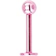 14 Gauge Light Pink Electro Titanium Labret Monroe -3/8"