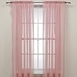 4pc Rose Pink Solid Sheer Window Panel Brand New Curtain