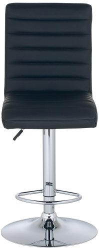 Scribbler Black Adjustable Modern Counter or Bar Stool
