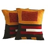 Alpaca wool cushion covers, 'Wari Colors' (pair)
