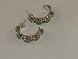Turquoise Sterling Silver Hoop Earrings - ER-0102
