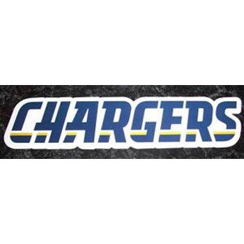 San Diego Chargers Team Name NFL Car Magnet (Quantity of 1)