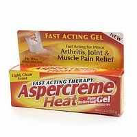 Aspercreme Heat Pain Relieving Gel, Fast Acting 2.5 oz (70.8 g)