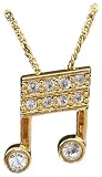 Musaica Musical Gift - Double 16th Note Necklace Pendant in Gold