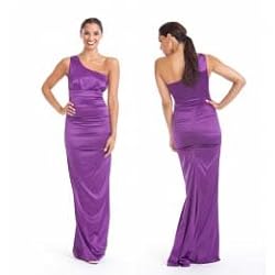 Sexy Stretch Satin One Shoulder Long Dress