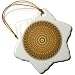 Blue Glow Love Flower - 3 Inch Snowflake Porcelain Ornament