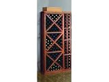Wine Cellar Innovations Designer Series Collection Premium Redwood with Classic Mahogany Stain Solid Diamond Cube 72x24x13-in.
