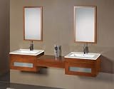 Ronbow WM1102 Wall Mounts Knee Drawer 70 Bathroom Vanity with Glass Front