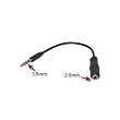 Malcom Distributors 2.5mm Female to 3.5mm Male 3 rings Jack Stereo Adapter On/Off enabled - Convert 2.5 mm Stereo Cell Phone Headset to 3.5 mm MP3 Stereo Earpiece Earphones Input Jack for iPhone 1G 3G 3Gs, Blackberry, Motorola Droid, Palm Pixi, HTC Eris Nexus One