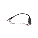 Malcom Distributors 2.5mm Female to 3.5mm Male 3 rings Jack Stereo Adapter On/Off enabled - Convert 2.5 mm Stereo Cell Phone Headset to 3.5 mm MP3 Ste picture