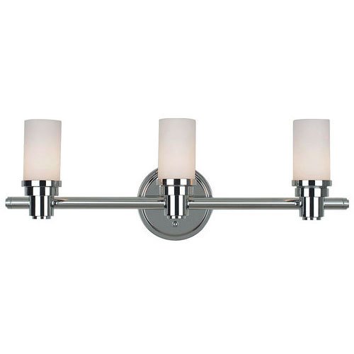 Royce Lighting RV2164/3CH Three-Light Vanity Chrome with Opal Etched Globes
