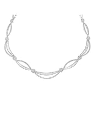 14k White Gold 9.66 Carat Diamond Statement Necklace