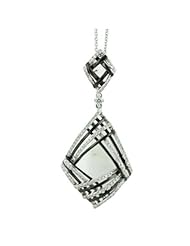 14K White Gold 0.78cttw Round Shaped Brilliant White Diamond Necklace
