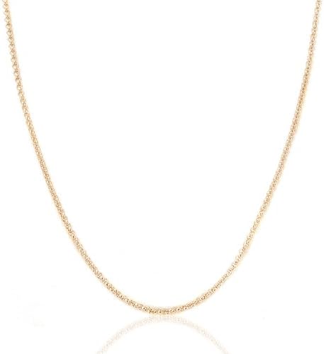 JewelrieShop 316L Stainless Steel 2.0 mm Round Rolo Chain Necklace Unisex (1 Pc Gold Plated Color, 20 Inches Long (50cm))
