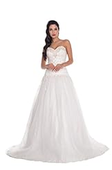 Applique Lace Sweetheart Bodycon Dress/Wedding Dress  with a Chapel Train 