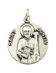 CleverEves 14K Yellow Gold 18.00 mm Saint Justin Medal