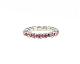 Toe Ring - T8 - Crystal Band ~ Light Rose (Pink)