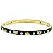 New C.ALAN COMPANY 14k Gold Bonded Bangle Midnight Flowers Bracelet with Golden Half Flowers