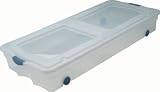 GSC UB2042 Under-Bed Box with Wheels, Clear Base