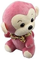 Bobowa 7" Plush Toy,Monkey with Torticollis - Pink