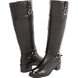 BANDOLINO Women's Carston Wide Calf (Black Leather 8.5 M)