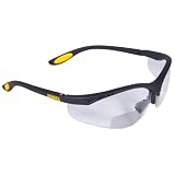 DEWALT REINFORCER Rx-Bifocal Clear Lens High Performance Protective Safety Glasses With Rubber Temples & Microfiber Carrying Bag