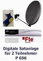 P696 dig. Satanlage 2 TN, 80 anthrazit, 1x FTE Max S 92