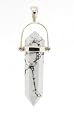 Howlite Double Terminated Point Pendant - Sterling Silver .925