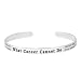 Sterling Silver  "What Cancer Cannot Do" Cuff Bracelet