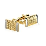 Rich Two-Tone Gold and Silver Cufflinks with Presentation Box