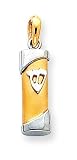 14k Two-tone Mezuzah Pendant