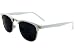 50s Classic Clubmaster Sunglasses Vintage Grey White Chrome Rim