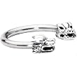 Silver 925 14 Gauge Dragon Horseshoe Circular Barbell