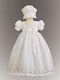 Embroidered Tulle Christening Gown 3-6M