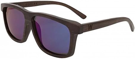 Woodzee Kodiak Walnut KDKWAL-BLUGRN Polarized Blue Green Wood Sunglasses