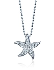 Alex Woo "Little Seasons" Diamond and 14kt White Gold Star Fish Pendant Necklace