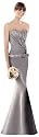 Elegantes Party, Abiball, Hochzeit Abendkleid, Farbe silbergrau