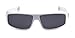 LOCS Original Gangster Shades Mens Flat Top Rectangular Sunglasses - White