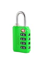 Wordlock LL-204-GN 4-Dial Luggage Lock, Green