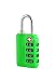 Wordlock LL-204-GN 4-Dial Luggage Lock, Green