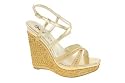 Unze High Fashion Shoes - L12952-Gold-6.0