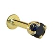 16 Gauge 3/16" -Solid 14KT Yellow Gold 3mm Black Cubic Zirconia Tragus Earring Stud