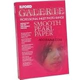 Ilford Galerie Smooth Pearl 8 1/2 x 11 inch Inkjet Photo Paper, 100 Sheets (1979239)