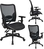 Dual Function Air Grid® Seat and Back Managers Chair With Adjustable Arms, Angled Lumbar and
