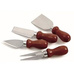 Nor Pro Stainless Steel Cheese Knives Rosewood handles