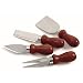 Nor Pro Stainless Steel Cheese Knives Rosewood handles