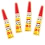4 tubes Instant Super Glue for Rubber, Plastic, Metal, Wood, Texiles, Ceramic, Vinyl and Leather