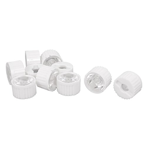 10 Pcs 30 Degree View Angle Light LED Optical Lens w White Holder