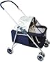 Small Navy Blue Folding Dog Stroller